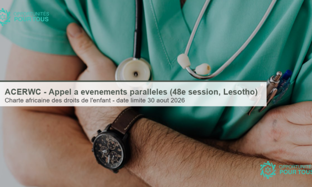 ACERWC – Appel à événements parallèles (48e session ordinaire, Maseru, Lesotho)