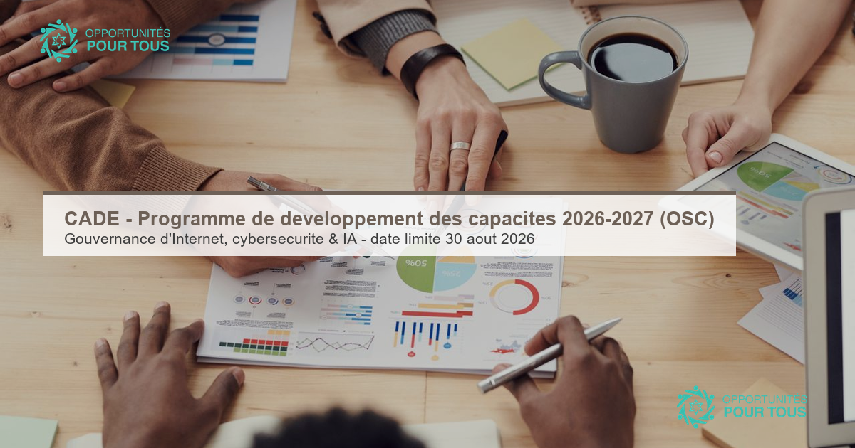 CADE – Programme de développement des capacités 2026-2027 pour les OSC (politique numérique)