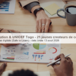 Ministère de l&rsquo;Éducation & UNICEF Togo – 21 jeunes créateur·trice·s de contenus (Safe to Learn)