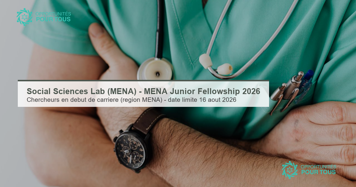 Social Sciences Lab (MENA) – MENA Junior Fellowship 2026