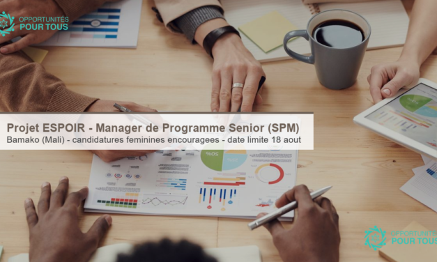 Recrutement – Manager de Programme Senior (SPM), Projet ESPOIR (Bamako)