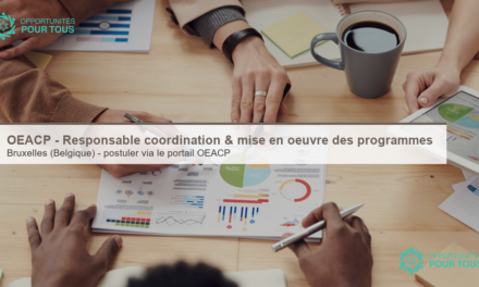 OEACP – Responsable de la coordination et de la mise en œuvre des programmes (Bruxelles)