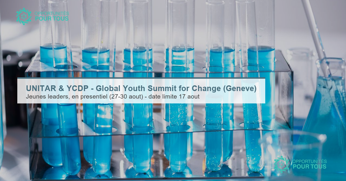 UNITAR & YCDP – Global Youth Summit for Change 2026 (Genève)
