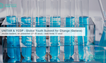 UNITAR & YCDP – Global Youth Summit for Change 2026 (Genève)