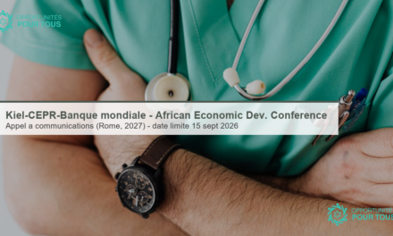 Kiel-CEPR-Banque mondiale – African Economic Development Conference (appel à communications)