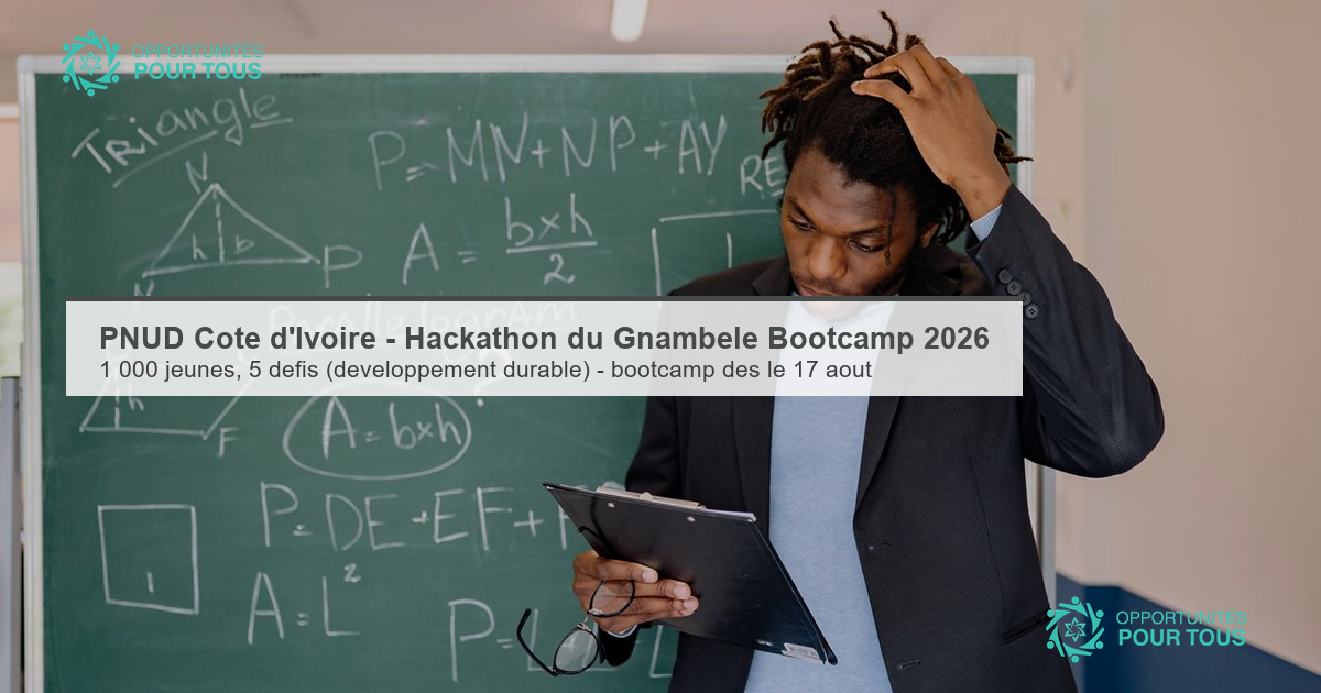PNUD Côte d&rsquo;Ivoire – Hackathon du Gnambêlê Bootcamp 2026