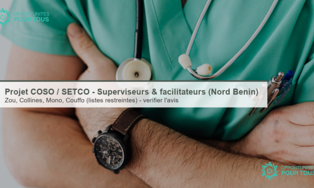 Projet COSO (SETCO) – Superviseurs communaux et facilitateurs (Nord Bénin)