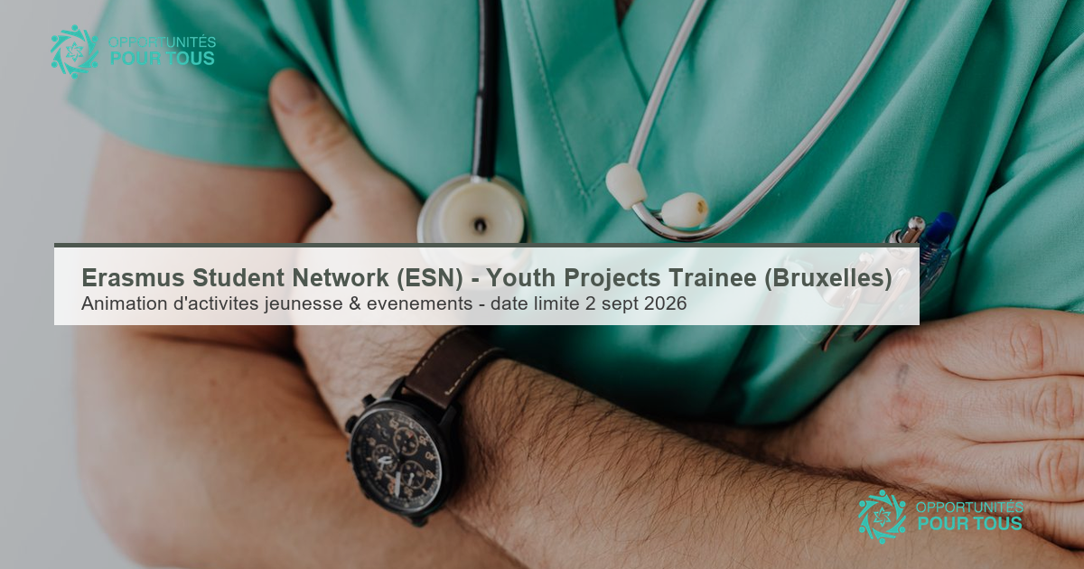 Erasmus Student Network (ESN) – Youth Projects Trainee (Bruxelles)