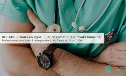 UPEACE – Cours en ligne : justice climatique, droits humains et développement