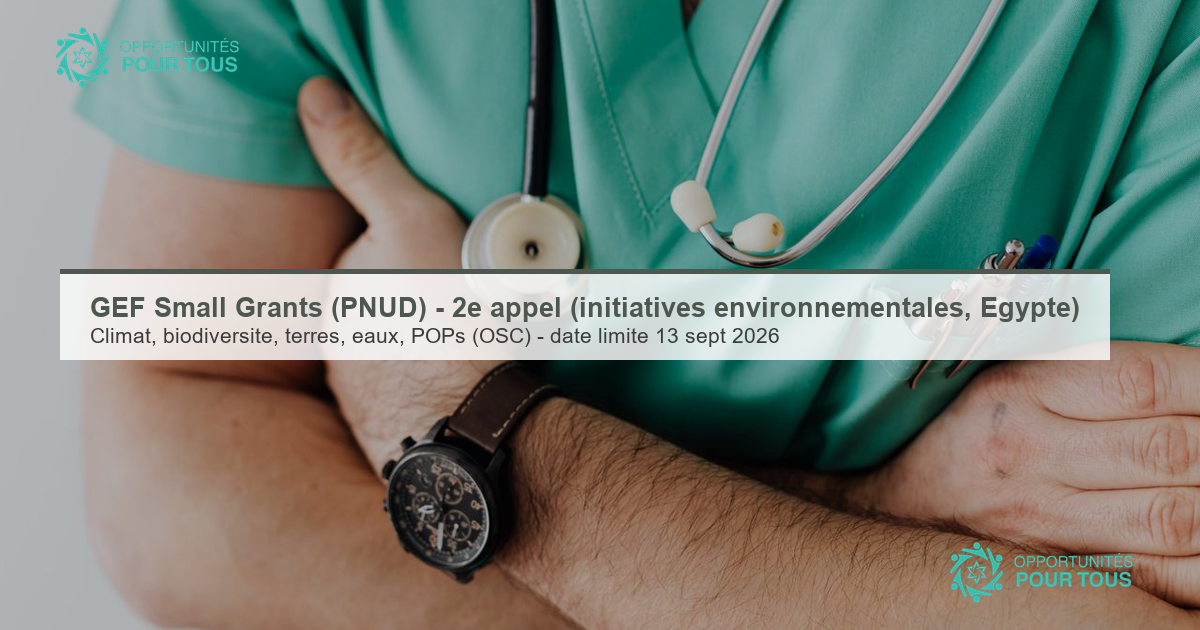 GEF Small Grants (PNUD) – 2e appel à propositions (initiatives environnementales locales, Égypte)