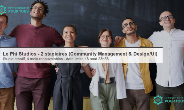 Le Phi Studios – 2 stagiaires (Community Management & Design Graphique / UI)