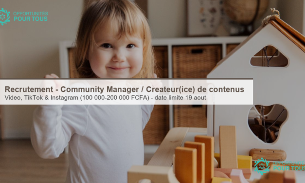 Recrutement – Community Manager / Créateur(ice) de Contenus (vidéo)
