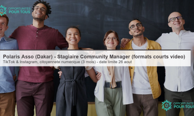 Polaris Asso (Dakar) – Stagiaire Community Manager (formats courts vidéo)