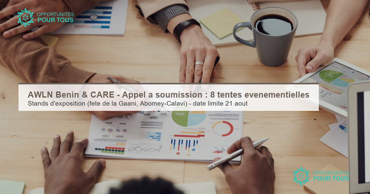 AWLN Bénin & CARE – Appel à soumission : fabrication de 8 tentes événementielles (fête de la Gaani)