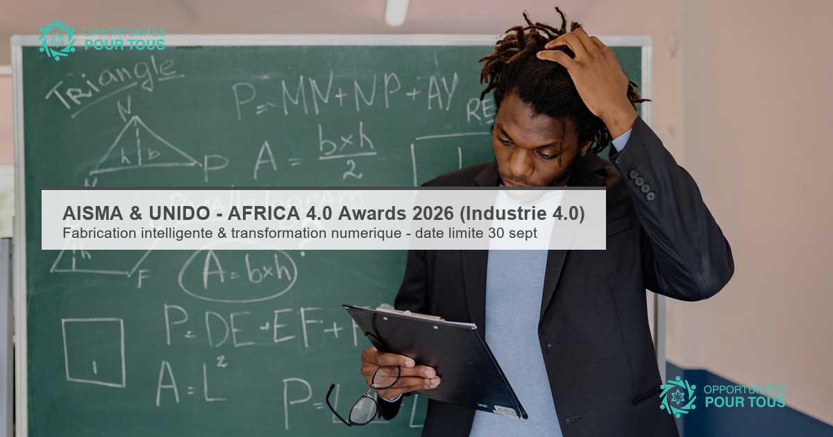 AISMA & UNIDO – AFRICA 4.0 Awards 2026 (Industrie 4.0)
