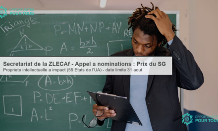 Secrétariat de la ZLECAf – Appel à nominations : Prix du SG (propriété intellectuelle)