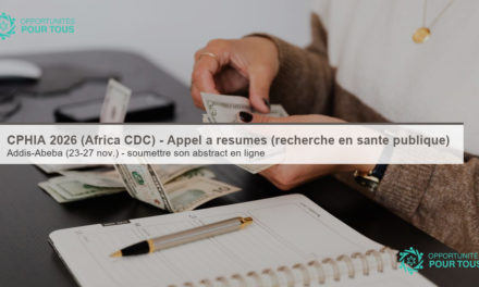 CPHIA 2026 (Africa CDC) – Appel à résumés (recherche en santé publique)