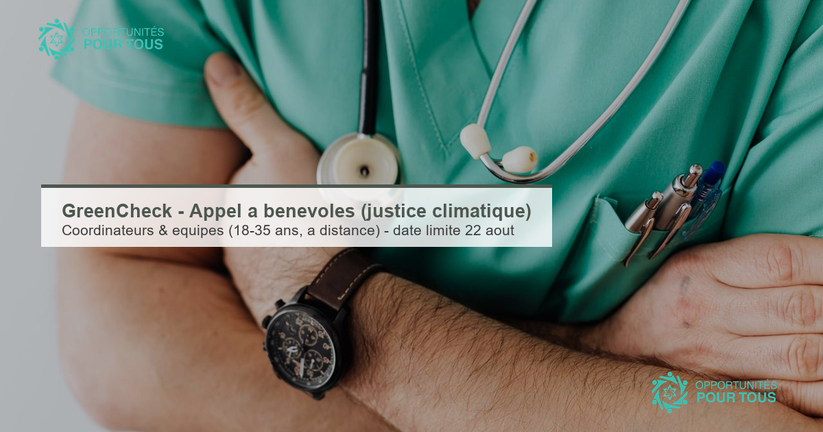 GreenCheck – Appel à bénévoles (justice climatique)