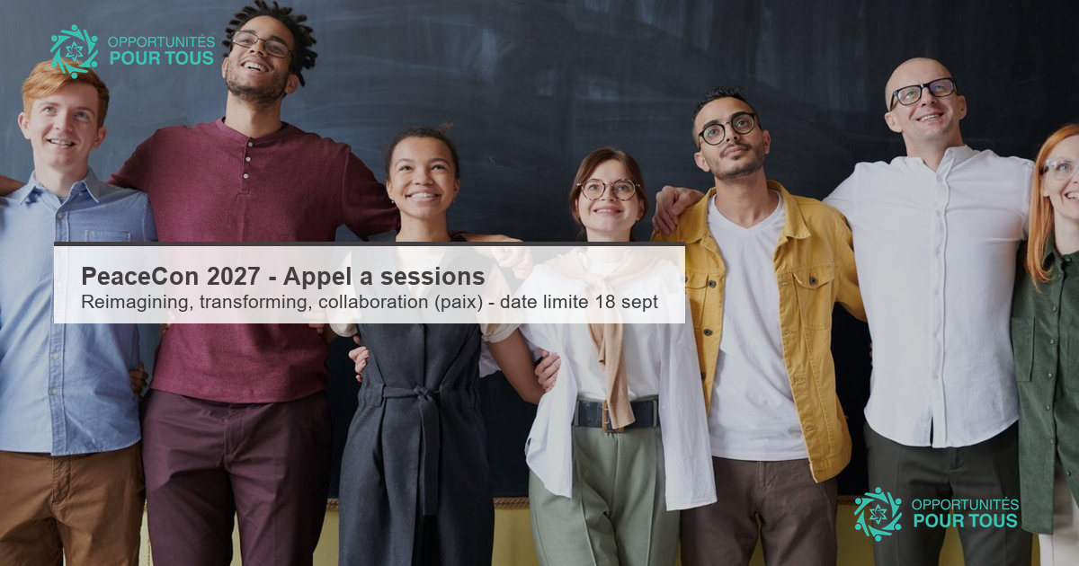 PeaceCon 2027 – Appel à sessions (Alliance for Peacebuilding)