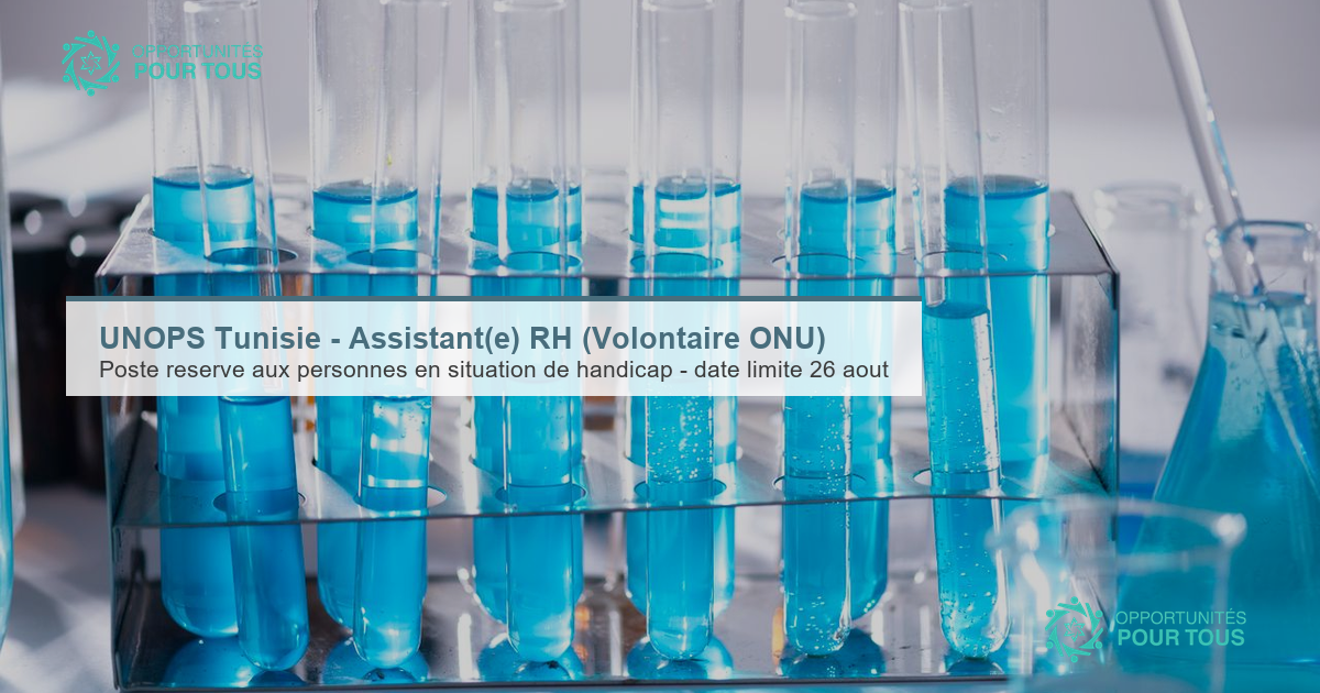 UNOPS Tunisie – Assistant(e) aux Ressources Humaines (Volontaire des Nations Unies)