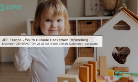 JEF France – Youth Climate Hackathon (Bruxelles, projet Erasmus+ GENERACTION)