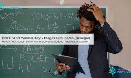 CNEE « And Yombal Xëy » – Inscription pour des stages rémunérés (Sénégal)