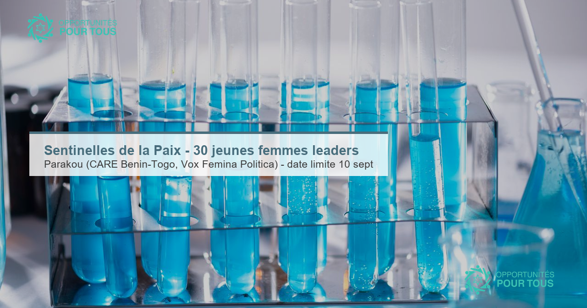 Sentinelles de la Paix – 30 jeunes femmes leaders recherchées à Parakou