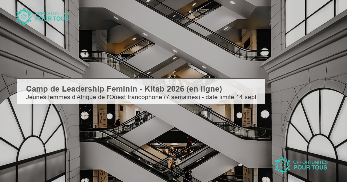 Camp de Leadership Féminin – Kitab 2026 (en ligne, Afrique de l&rsquo;Ouest francophone)