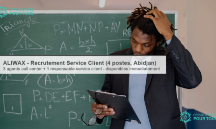 ALIWAX – Recrutement Service Client (4 postes, Abidjan)