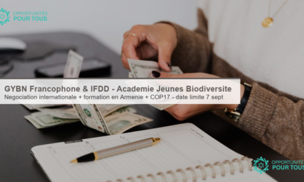 GYBN Francophone & IFDD – Académie des Jeunes Francophones sur la Biodiversité