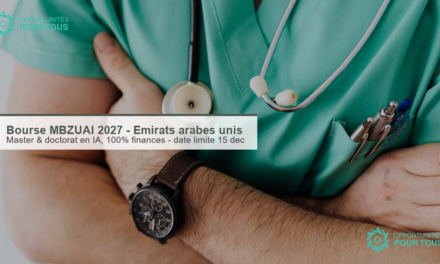 Bourse MBZUAI 2027 (Émirats arabes unis) – master et doctorat en intelligence artificielle, entièrement financés