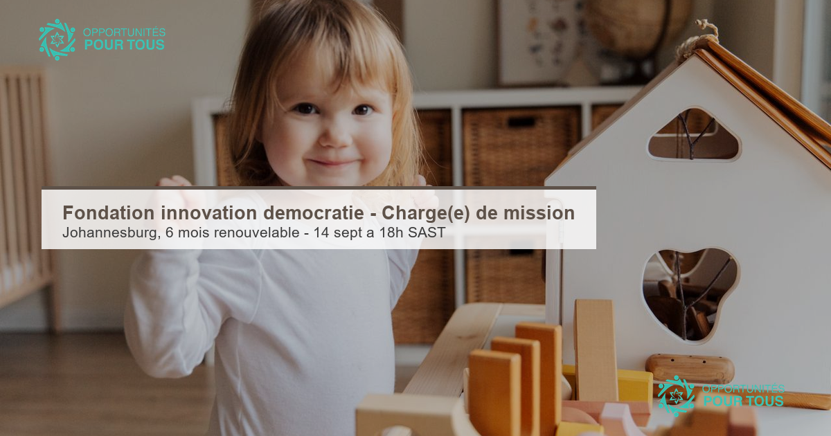 La Fondation de l&rsquo;innovation pour la démocratie recrute un(e) chargé(e) de mission stratégique (Johannesburg)