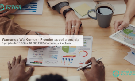 Wamanga Wa Komor (WWK) – Premier appel à projets aux Comores (jusqu&rsquo;à 40 000 €)
