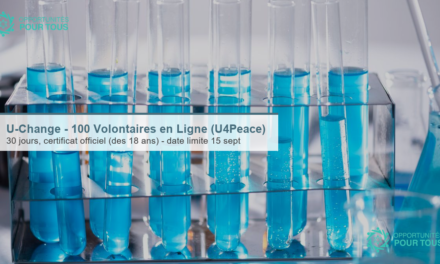 U-Change recrute 100 Volontaires en Ligne pour la campagne U4Peace