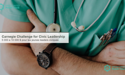 Carnegie Challenge for Civic Leadership – Jusqu&rsquo;à 10 000 $ pour les jeunes leaders civiques