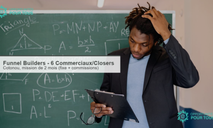 Funnel Builders recrute 6 Commerciaux/Closers à Cotonou