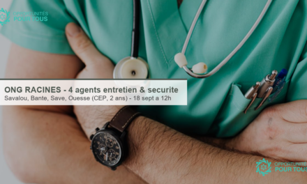 L&rsquo;ONG RACINES recrute quatre agents occasionnels d&rsquo;entretien et de sécurité (Collines)