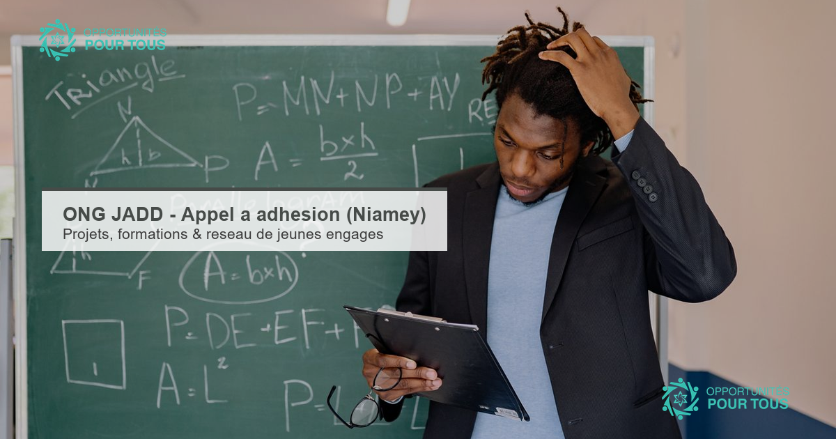 ONG JADD – Appel à adhésion pour rejoindre son réseau