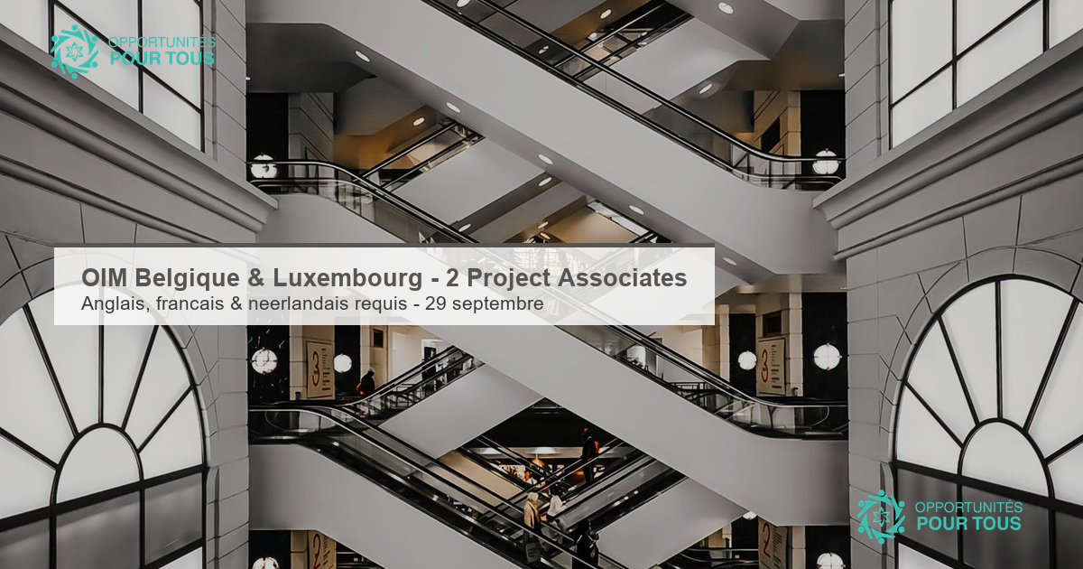 OIM Belgique et Luxembourg recrute deux Project Associates