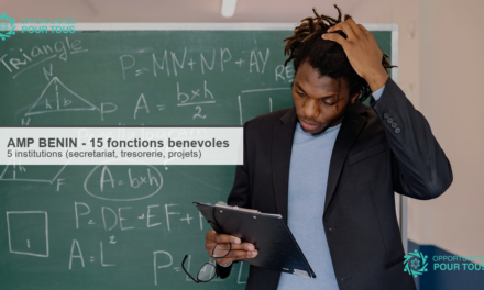 AMP BÉNIN – 15 fonctions bénévoles à pourvoir dans 5 institutions spécialisées