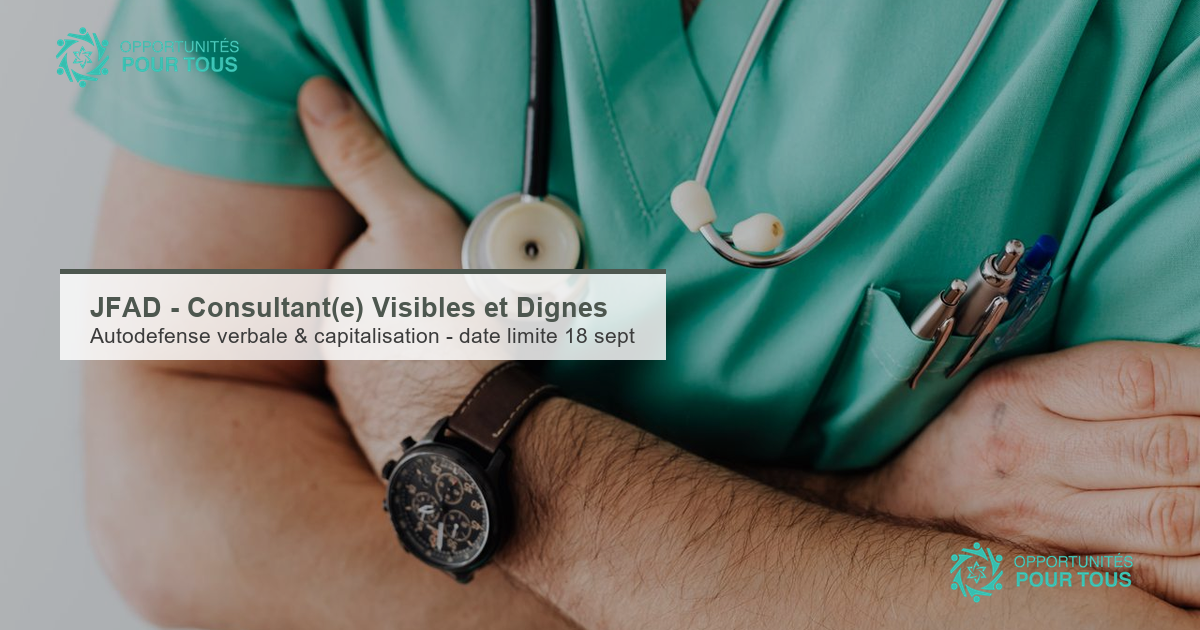 JFAD recrute un·e consultant·e pour la campagne « Visibles et Dignes »