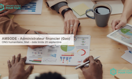 AMSODE recrute un Administrateur financier (Gao)