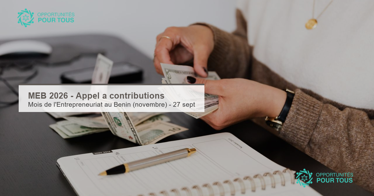 MEB 2026 – Appel à contributions pour le Mois de l&rsquo;Entrepreneuriat au Bénin