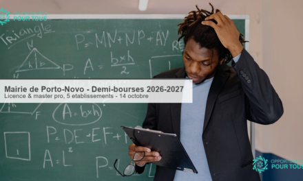 Mairie de Porto-Novo – Demi-bourses universitaires 2026-2027
