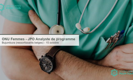 ONU Femmes – Poste de JPO Analyste de programme à Bujumbura (réservé aux ressortissants belges)