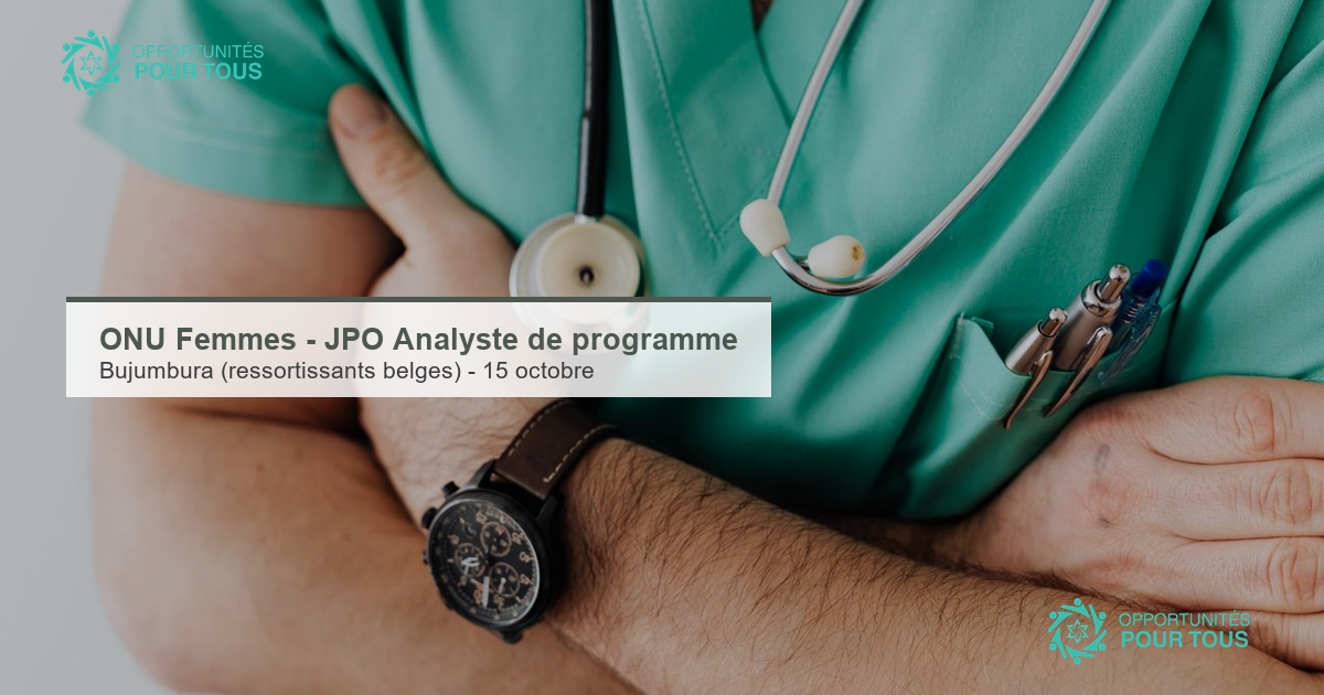 ONU Femmes – Poste de JPO Analyste de programme à Bujumbura (réservé aux ressortissants belges)