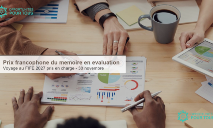 Prix francophone du mémoire en évaluation – 1<sup>re</sup> édition (voyage au FIFE 2027 pris en charge)