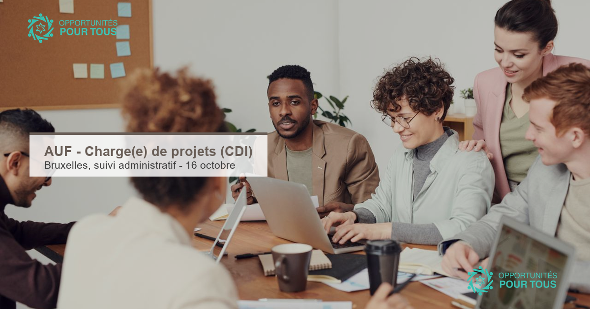 L&rsquo;AUF recrute un·e chargé·e de projets – suivi administratif (Bruxelles, CDI)