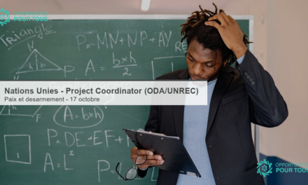 Nations Unies – Recrutement d&rsquo;un Project Coordinator (ODA / UNREC)