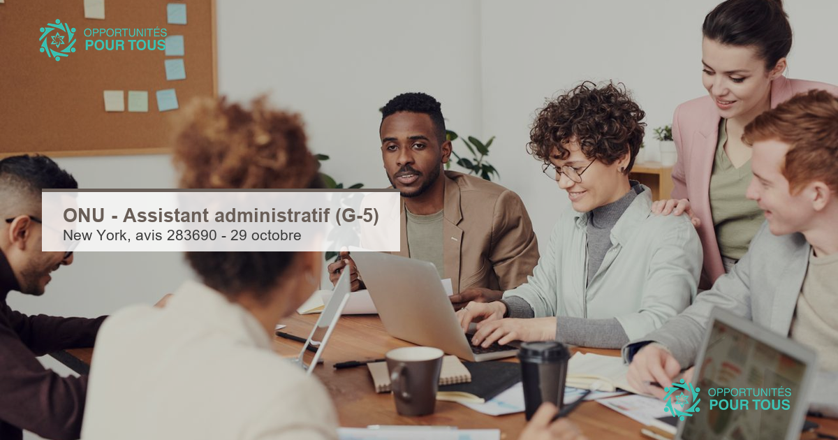 Nations Unies – Assistant administratif (G-5) à New York